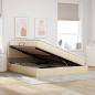 Preview: Aufbewahrungsbett mit Matratze Creme 180 x 200 cm Holzwerkstoff