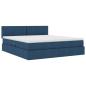 Preview: Aufbewahrungsbett mit Matratze Blau 180 x 200 cm Holzwerkstoff