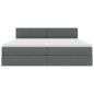 Preview: ARDEBO.de - Aufbewahrungsbett mit Matratze Dunkelgrau 200 x 200 cm