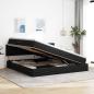 Preview: Aufbewahrungsbett mit Matratze Schwarz 200 x 200 cm Samt