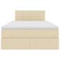 Preview: Aufbewahrungsbett mit Matratze Creme 120 x 200 cm Holzwerkstoff