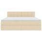 Preview: Aufbewahrungsbett mit Matratze Creme 180 x 200 cm Holzwerkstoff