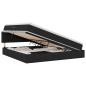 Preview: Aufbewahrungsbett mit Matratze Schwarz 200 x 200 cm