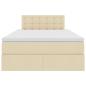 Preview: Aufbewahrungsbett mit Matratze Creme 120 x 200 cm Holzwerkstoff