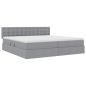 Preview: Aufbewahrungsbett mit Matratze Hellgrau 200 x 200 cm