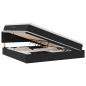Preview: Aufbewahrungsbett mit Matratze Schwarz 200 x 200 cm Samt