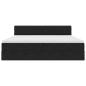 Preview: Aufbewahrungsbett mit Matratze Schwarz 200 x 200 cm Samt