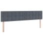 Preview: Aufbewahrungsbett mit Matratze Dunkelgrau 200 x 200 cm Samt
