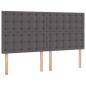 Preview: ARDEBO.de - Aufbewahrungsbett mit Matratze Grau 180 x 200 cm Kunstleder