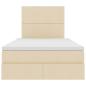 Preview: Aufbewahrungsbett mit Matratze Creme 120 x 200 cm Kunstleder