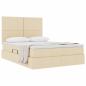Preview: Aufbewahrungsbett mit Matratze Creme 140 x 200 cm Kunstleder
