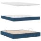 Preview: Aufbewahrungsbett mit Matratze Blau 180 x 200 cm Kunstleder