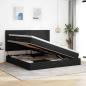 Preview: Aufbewahrungsbett mit Matratze Schwarz 200 x 200 cm Stoff