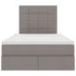 Preview: Aufbewahrungsbett mit Matratze Taupe 120 x 200 cm Kunstleder