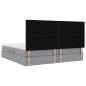 Preview: Aufbewahrungsbett mit Matratze Hellgrau 200 x 200 cm Kunstleder