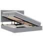 Preview: Aufbewahrungsbett mit Matratze Hellgrau 180 x 200 cm Kunstleder