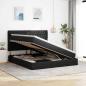 Preview: Aufbewahrungsbett mit Matratze Schwarz 180 x 200 cm Kunstleder