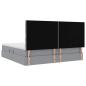 Preview: Aufbewahrungsbett mit Matratze Hellgrau 200 x 200 cm Kunstleder