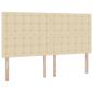 Preview: Aufbewahrungsbett mit Matratze Creme 160 x 200 cm Kunstleder