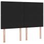 Preview: Bett mit Stauraum und LED Schwarz 140 x 200 cm Samt