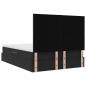 Preview: Bett mit Stauraum und LED Schwarz 140 x 200 cm Samt