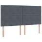Preview: Bett mit Stauraum und LED Dunkelgrau 160 x 200 cm Samt