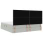 Preview: Bett mit Stauraum und LED Hellgrau 200 x 200 cm Samt