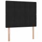 Preview: ARDEBO.de - Bett mit Stauraum und LED Schwarz 120 x 200 cm Samt