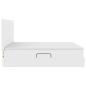 Preview: Aufbewahrungsbett mit Matratze Reinweiß 200 x 200 cm Kunstleder