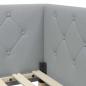 Preview: Eckbettgestell Hellgrau 90 x 200 cm Stoff