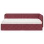 Preview: Eckbettgestell Weinrot 90 x 200 cm Stoff