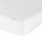 Preview: Eckbettgestell mit Matratze Creme 100 x 200 cm Stoff