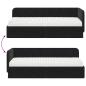 Preview: Eckbettgestell mit Matratze Schwarz 80 x 200 cm Samt
