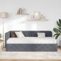 Preview: Eckbettgestell Dunkelgrau 100 x 200 cm Samt