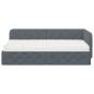 Preview: Eckbettgestell Dunkelgrau 100 x 200 cm Samt