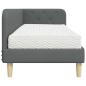 Preview: Eckbettgestell mit Matratze Dunkelgrau 80 x 200 cm Stoff