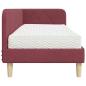 Preview: Eckbettgestell mit Matratze Weinrot 80 x 200 cm Stoff