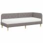 Preview: Eckbettgestell mit Matratze Taupe 80 x 200 cm Stoff
