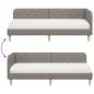 Preview: Eckbettgestell mit Matratze Taupe 80 x 200 cm Stoff