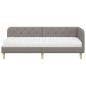 Preview: Eckbettgestell mit Matratze Taupe 80 x 200 cm Stoff