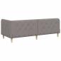Preview: Eckbettgestell mit Matratze Taupe 80 x 200 cm Stoff