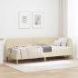 Preview: ARDEBO.de - Eckbettgestell mit Matratze Creme 80 x 200 cm Stoff