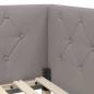 Preview: Eckbettgestell mit Matratze Taupe 90 x 190 cm Stoff