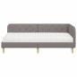 Preview: Eckbettgestell mit Matratze Taupe 90 x 200 cm Stoff
