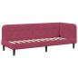 Preview: Eckbettgestell mit Matratze Weinrot 80 x 200 cm Samt