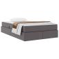 Preview: Aufbewahrungsbett mit Matratze Grau 120 x 190 cm Kunstleder