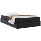 Preview: Aufbewahrungsbett mit Matratze mit Matratze 2 pcs Schwarz Leder