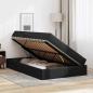 Preview: Aufbewahrungsbett mit Matratze mit Matratze 2 pcs Schwarz Leder