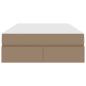 Preview: Aufbewahrungsbett mit Matratze Cappuccino 120 x 200 cm