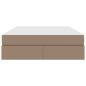 Preview: Aufbewahrungsbett mit Matratze Cappuccino 140 x 200 cm